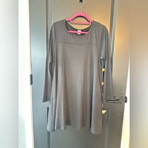Long sleeve, mini-sweater dress. Size large.